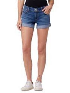 Hudson Crowley Mid-Rise Short Denim Roll-Cuff Shorts Women’s 32